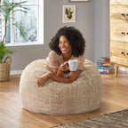 Pouf d'hiver en fausse fourrure Greyrock Modern Glam par Christopher Knight Home