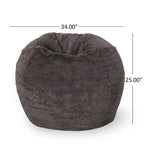Pouf d'hiver en fausse fourrure Greyrock Modern Glam par Christopher Knight Home