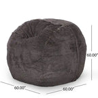 Pouf d'hiver en fausse fourrure Greyrock Modern Glam par Christopher Knight Home