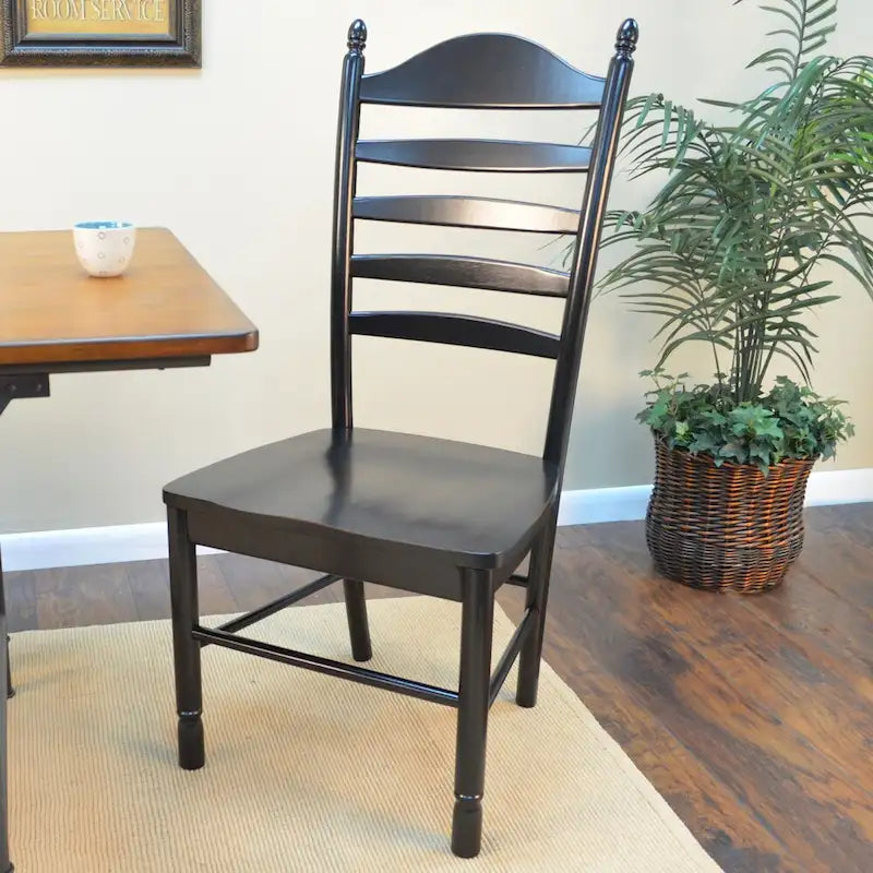 Solid Hardwood Ladder Back Dining Chair