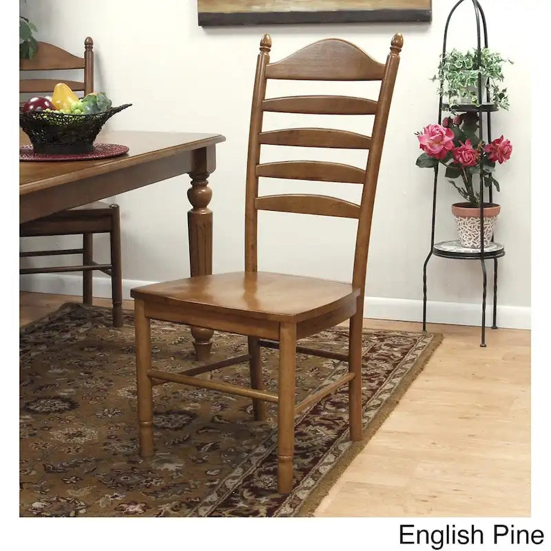 Solid Hardwood Ladder Back Dining Chair
