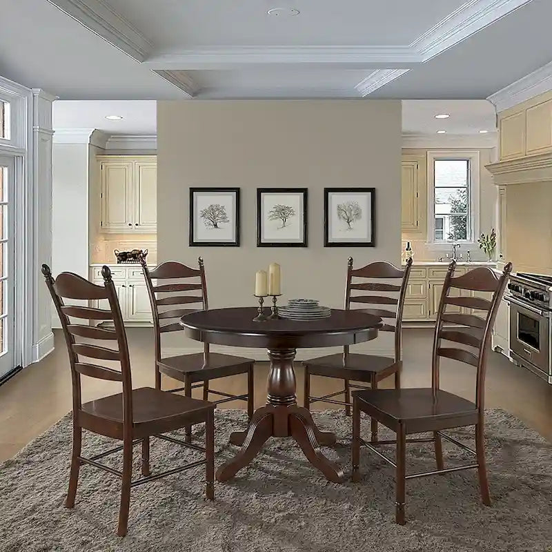 Solid Hardwood Ladder Back Dining Chair