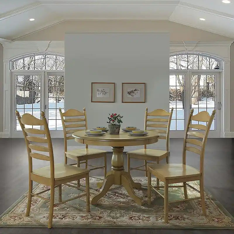 Solid Hardwood Ladder Back Dining Chair