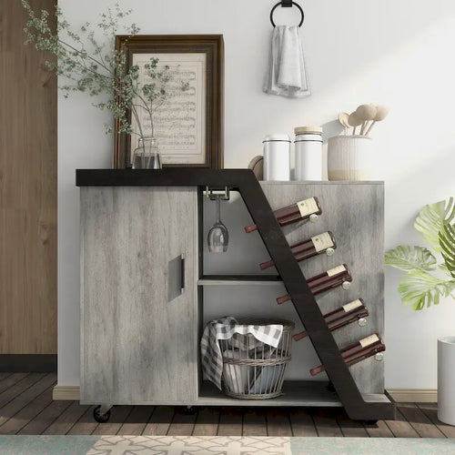 Furniture of America Tern Modern 6-shelf Mobile Wine Cabinet