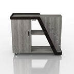 6-Shelf Mobile Wine Cabinet with Stemware Rack