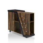 6-Shelf Mobile Wine Cabinet with Stemware Rack