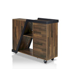 6-Shelf Mobile Wine Cabinet with Stemware Rack