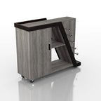 6-Shelf Mobile Wine Cabinet with Stemware Rack