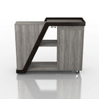 6-Shelf Mobile Wine Cabinet with Stemware Rack
