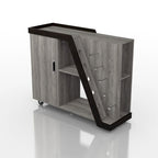 6-Shelf Mobile Wine Cabinet with Stemware Rack