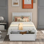 Modern Platform Bed with Under-bed Drawer