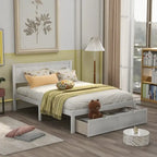Modern Platform Bed with Under-bed Drawer