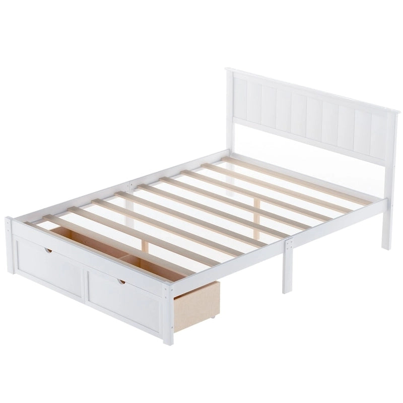 Modern Platform Bed with Under-bed Drawer