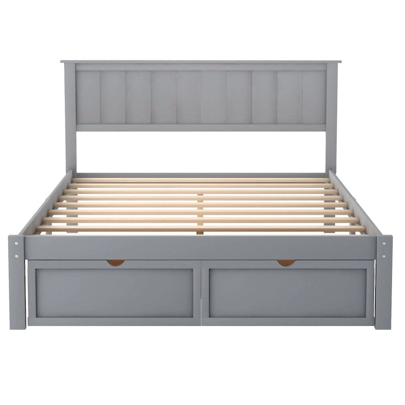 Modern Platform Bed with Under-bed Drawer