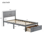 Modern Platform Bed with Under-bed Drawer
