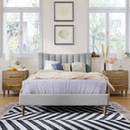 Full Upholstered Platform Bed Frame