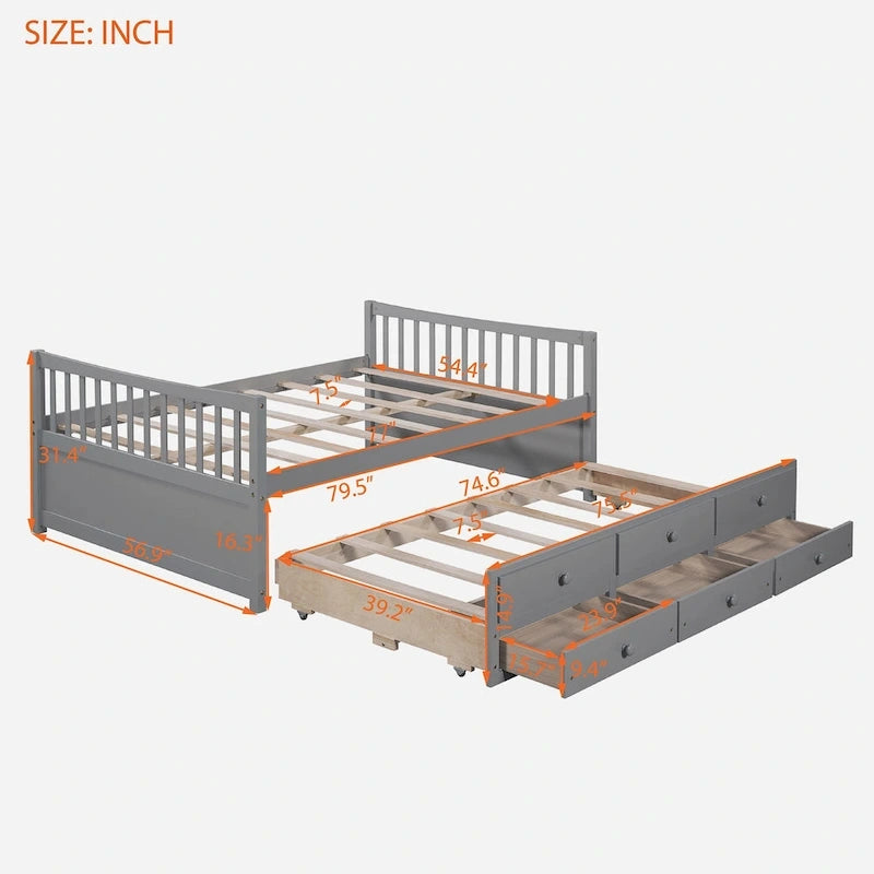 Full size Daybed with Twin size Trundle