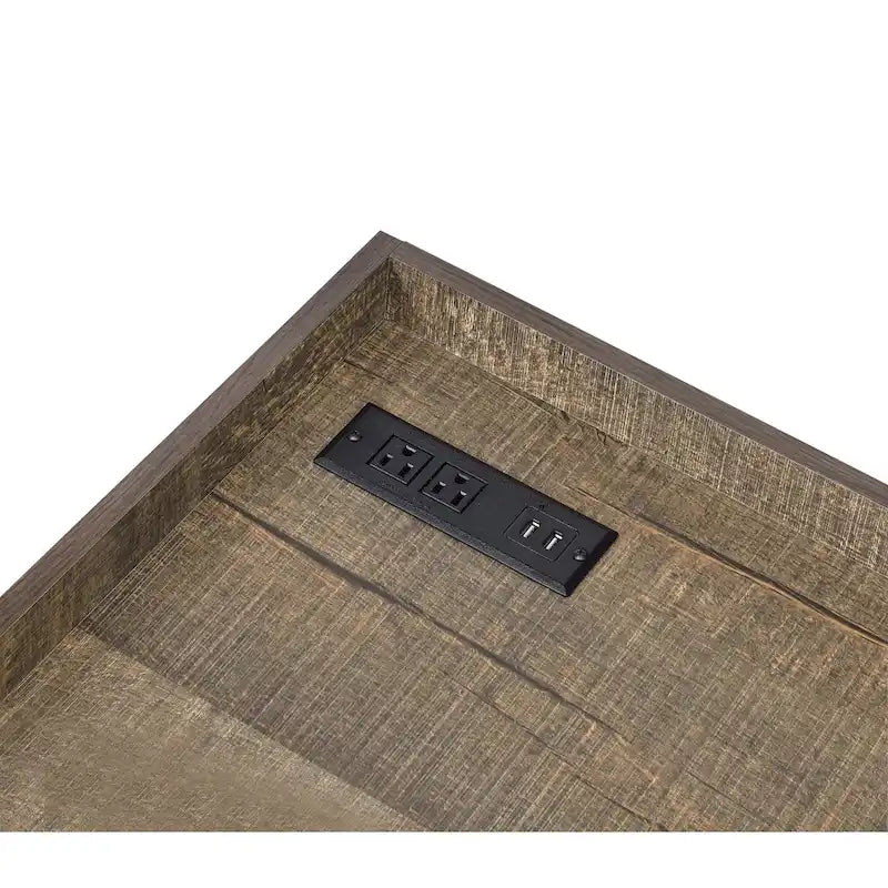 Jaxon Industrial 63-inch Steel Computer Desk with USB Ports by Furniture of America