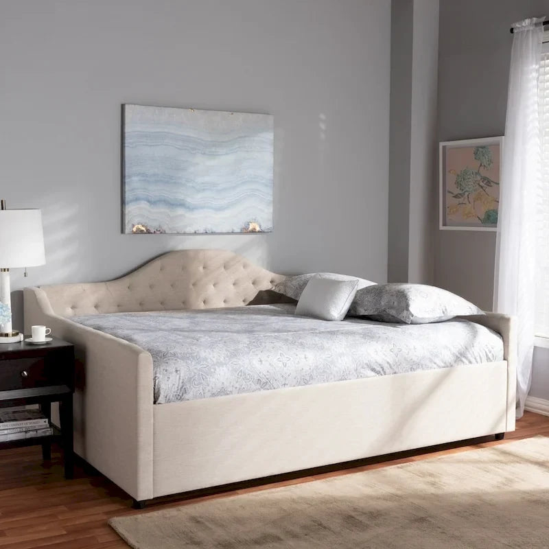 Contemporary Fabric Upholstered Daybed by