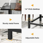 6.5 Ft Conference Room Table, Rectangle 78.74L X 39.2W X 29.52H Inches,2 Separate Piece - 78.74L X 39.2W X 29.52H