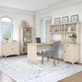 Salinas 60W L Shaped Desk Office Suite in Antique White