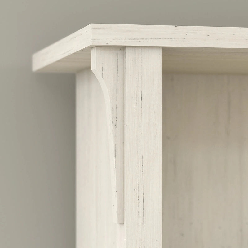 Salinas 60W L Shaped Desk Office Suite in Antique White