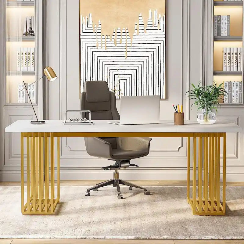 70.9 Modern Home Office Desk, Computer Executive Desk