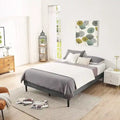  Tufted Upholstered Platform Bed Frame
