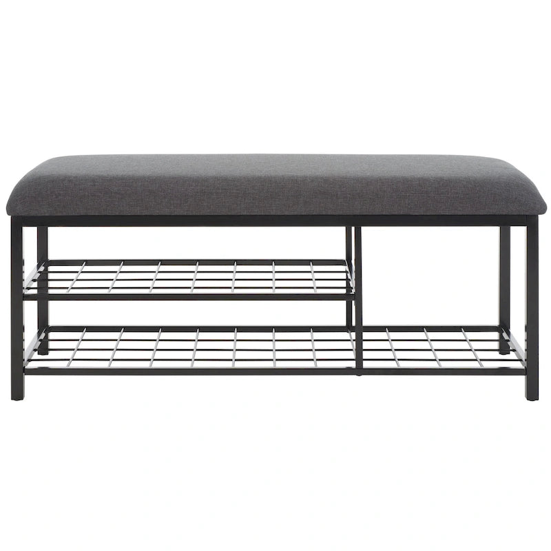 Open Shelf Bench with Cushion, 42"W x 15"D x 18"H