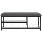 Open Shelf Bench with Cushion, 42"W x 15"D x 18"H