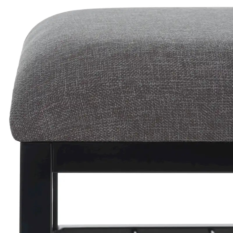 Open Shelf Bench with Cushion, 42"W x 15"D x 18"H