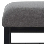 Open Shelf Bench with Cushion, 42"W x 15"D x 18"H