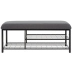 Open Shelf Bench with Cushion, 42"W x 15"D x 18"H