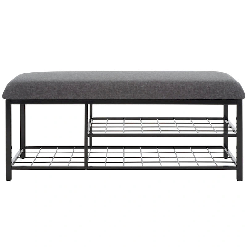 Open Shelf Bench with Cushion, 42"W x 15"D x 18"H
