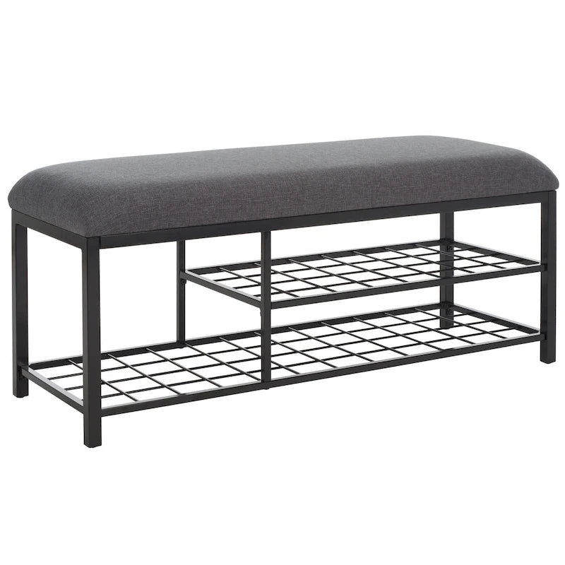 Open Shelf Bench with Cushion, 42"W x 15"D x 18"H