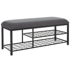 Open Shelf Bench with Cushion, 42"W x 15"D x 18"H