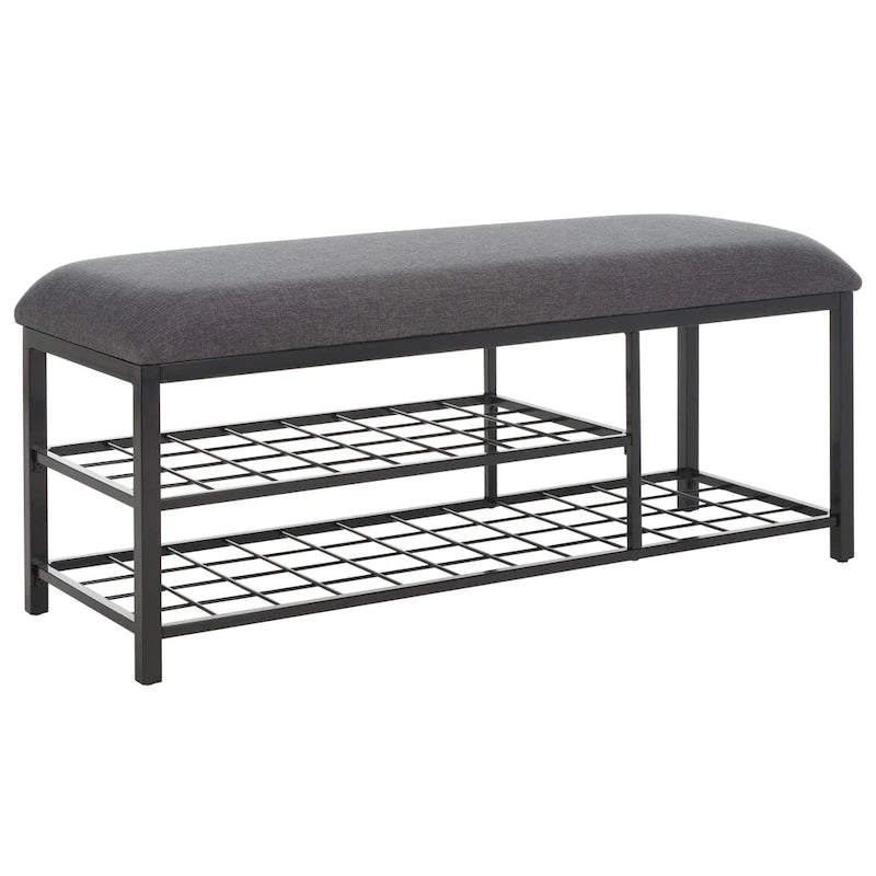 Open Shelf Bench with Cushion, 42"W x 15"D x 18"H