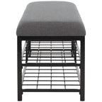 Open Shelf Bench with Cushion, 42"W x 15"D x 18"H