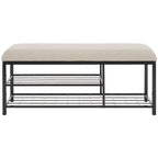 Open Shelf Bench with Cushion, 42"W x 15"D x 18"H