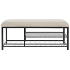 Open Shelf Bench with Cushion, 42"W x 15"D x 18"H