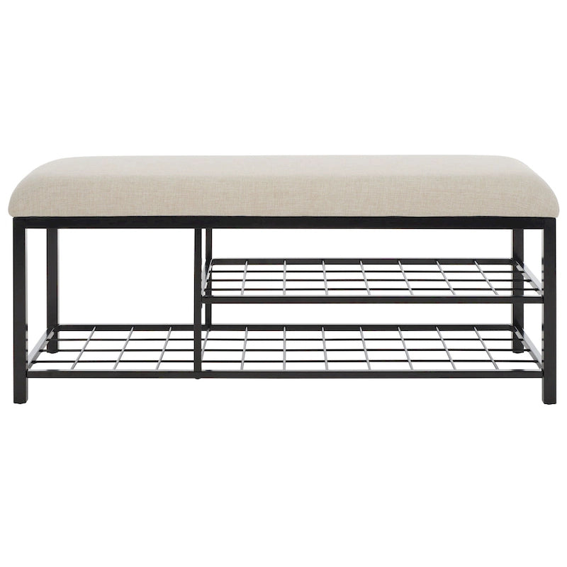 Open Shelf Bench with Cushion, 42"W x 15"D x 18"H