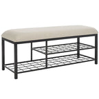 Open Shelf Bench with Cushion, 42"W x 15"D x 18"H