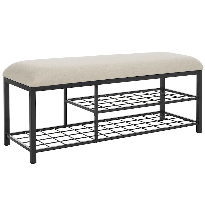 Open Shelf Bench with Cushion, 42"W x 15"D x 18"H