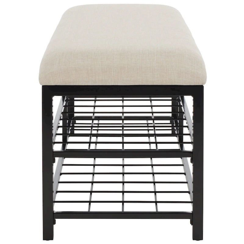 Open Shelf Bench with Cushion, 42"W x 15"D x 18"H