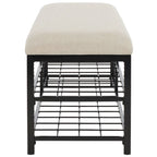 Open Shelf Bench with Cushion, 42"W x 15"D x 18"H
