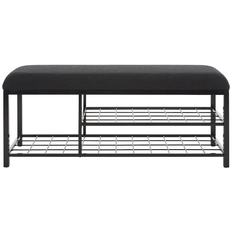 Open Shelf Bench with Cushion, 42"W x 15"D x 18"H
