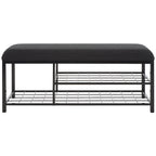 Open Shelf Bench with Cushion, 42"W x 15"D x 18"H
