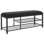 Open Shelf Bench with Cushion, 42"W x 15"D x 18"H