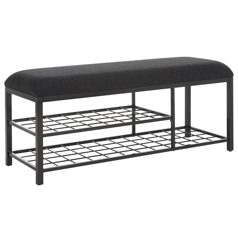 Open Shelf Bench with Cushion, 42"W x 15"D x 18"H