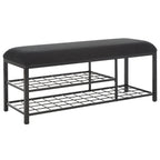 Open Shelf Bench with Cushion, 42"W x 15"D x 18"H